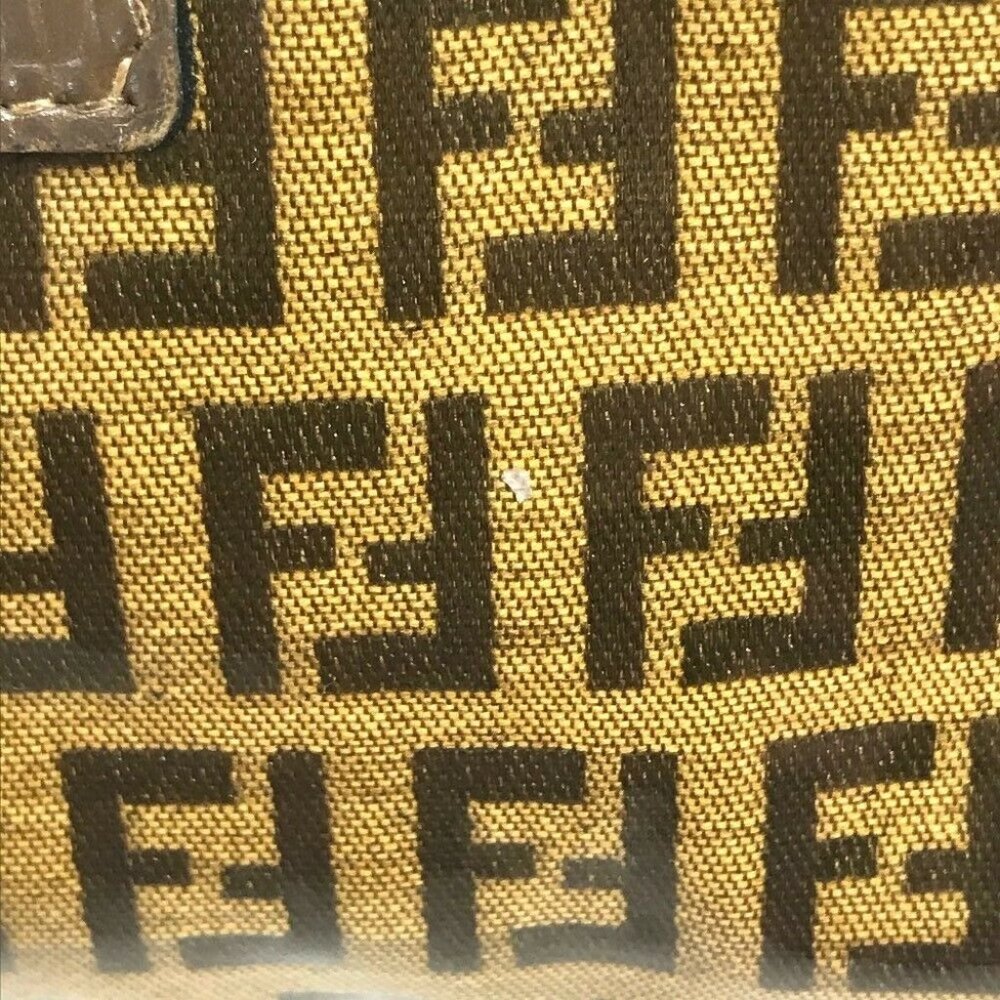 AUTHENTIC FENDI FF Zucca pattern Pochette Cross body Shoulder Bag Vinyl x Leathe - Picture 6 of 8